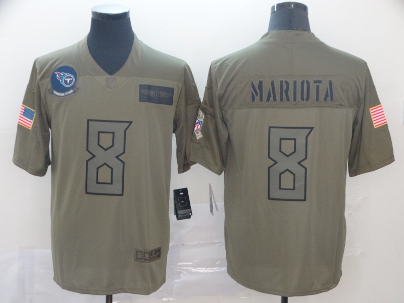 Men's Tennessee Titans Marcus Mariota #8 Brown Jersey